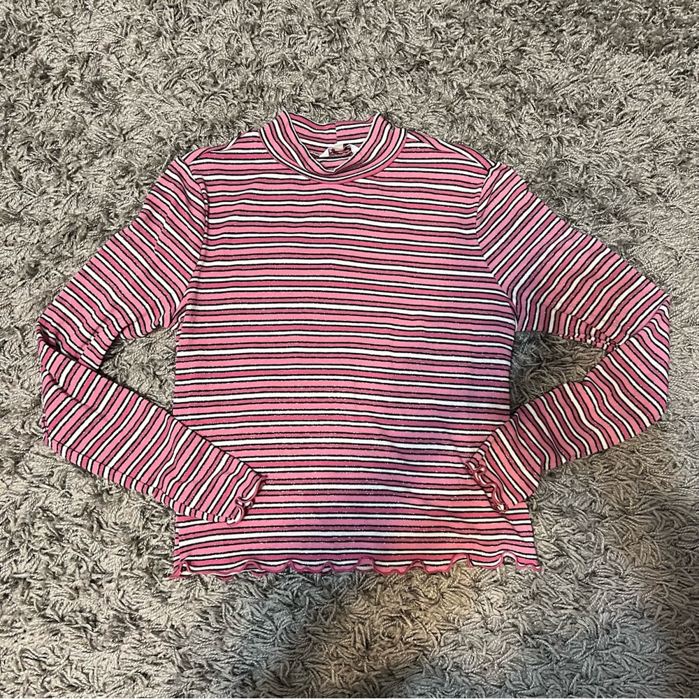 Candie’s Striped Mock Neck L